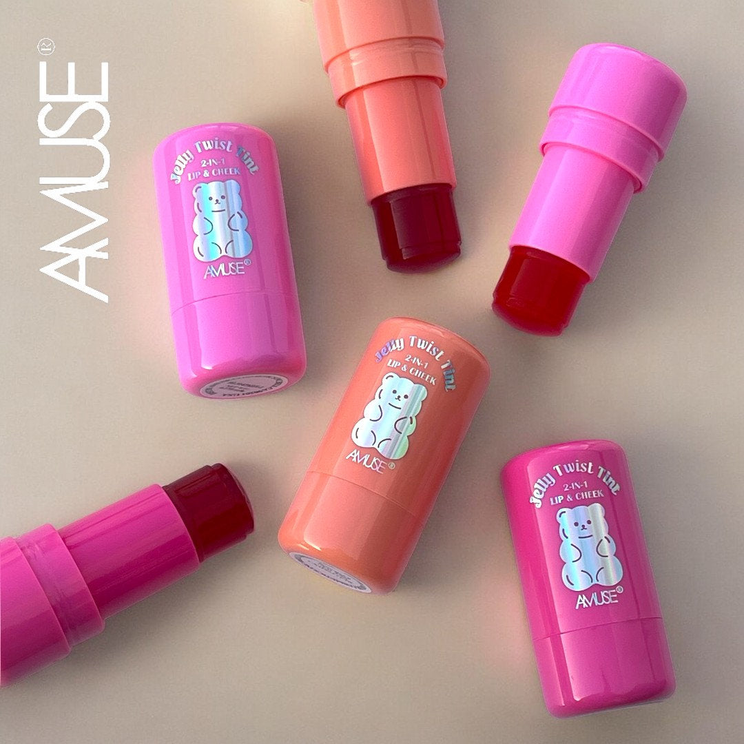AMUSE- JELLY TWIST- 2 IN 1 LIP AND CHEEK TINT- 24PCS