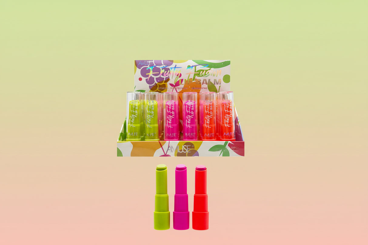 AMUSE- FRUITY FUSION- LIP BALM- 24PCS