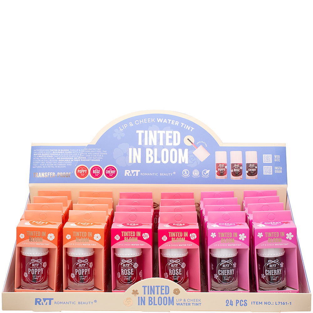 ROMANTIC BEAUTY - TINTED IN BLOOM - LIP AND CHEEK TINT 3 COLORS - DISPLAY 24PC