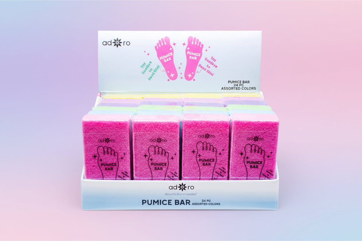 ADORO PROFESSIONAL- PUMICE SPONGE SCRUB- 24PCS BOX