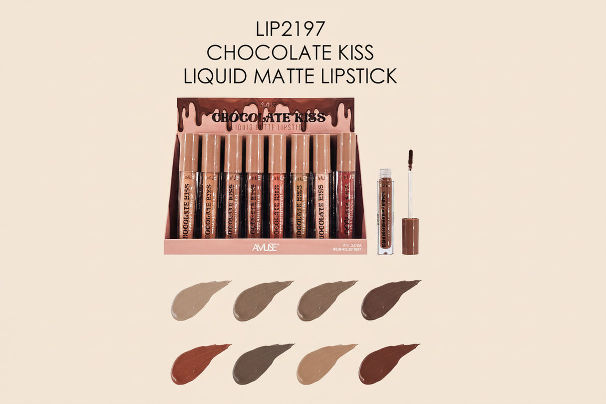 AMUSE- CHOCOLATE KISS- LIQUID MATTE LIPSTICK- 24PCS