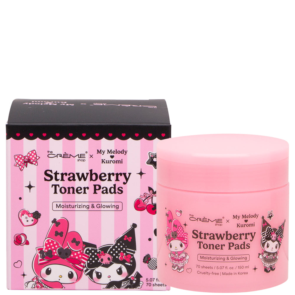 THE CREME SHOP- MY MELODY & KUROMI- STRAWBERRY TONER PADS- 1PC