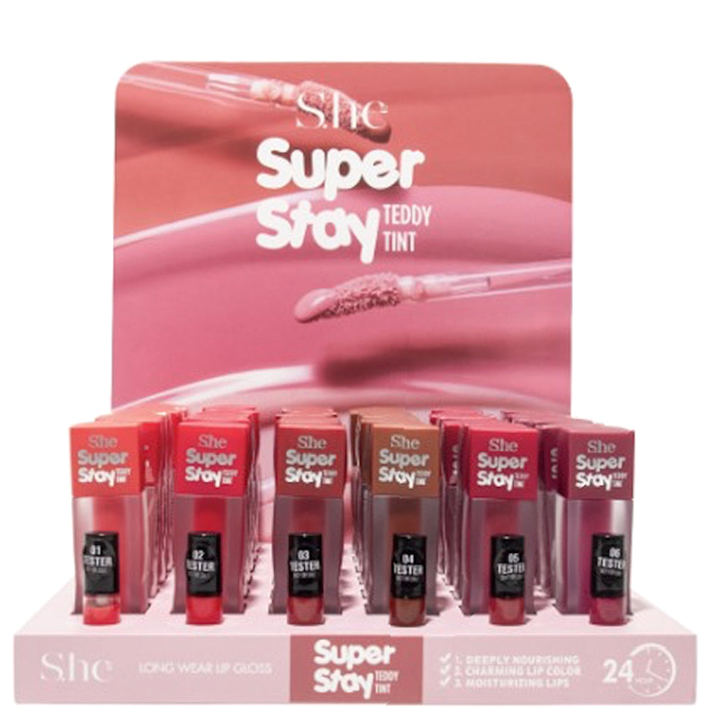 S.HE MAKEUP- SUPER STAY- TEDDY TINT- 36PCS