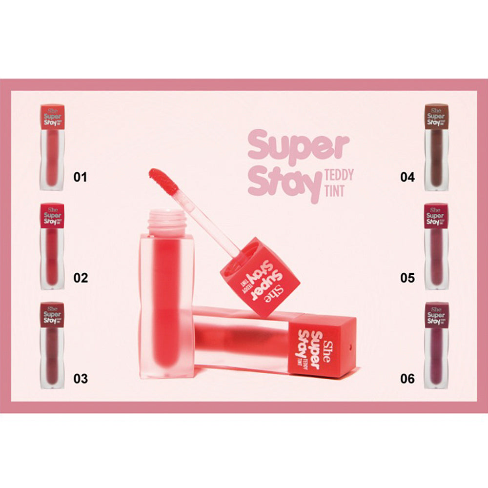 S.HE MAKEUP- SUPER STAY- TEDDY TINT- 36PCS