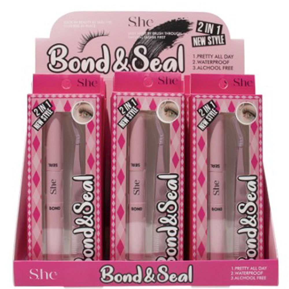 S.HE MAKEUP- 2 IN 1- BOND AND SEAL- 12PCS