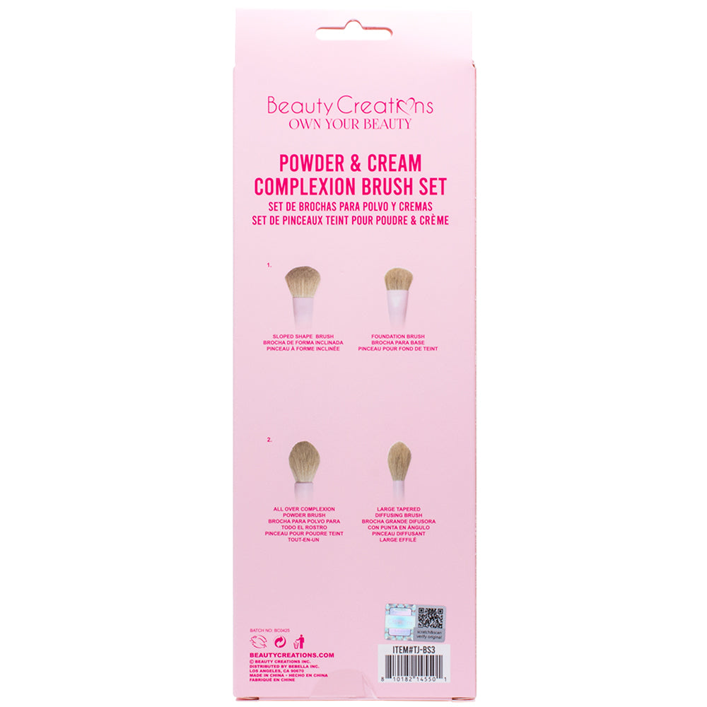 BEAUTY CREATIONS- POWDER & CREAM COMPLEXION BRUSH SET- 1PC