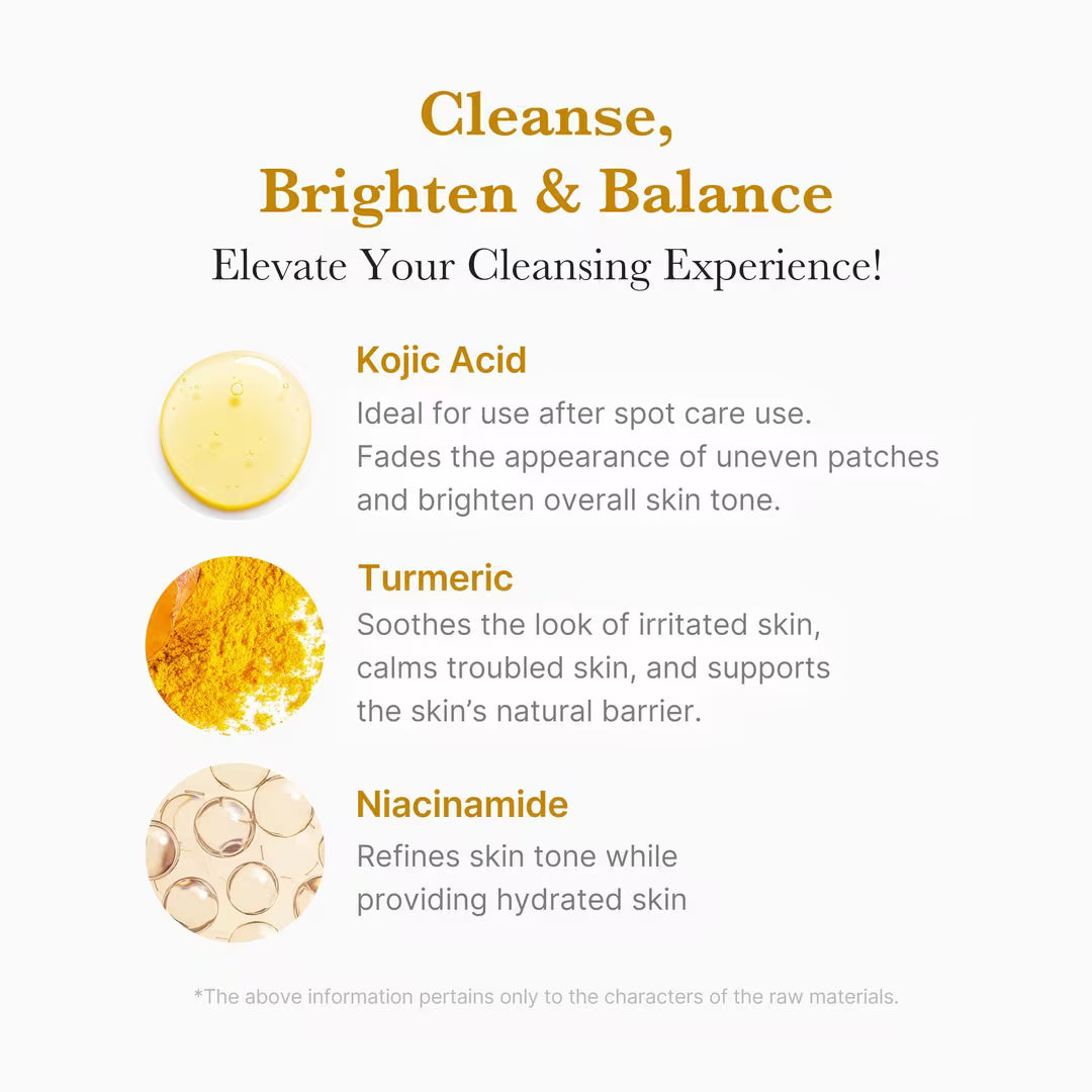 MEDICUBE - KOJIC ACID TURMERIC TONING CLEANSER - (1PC)