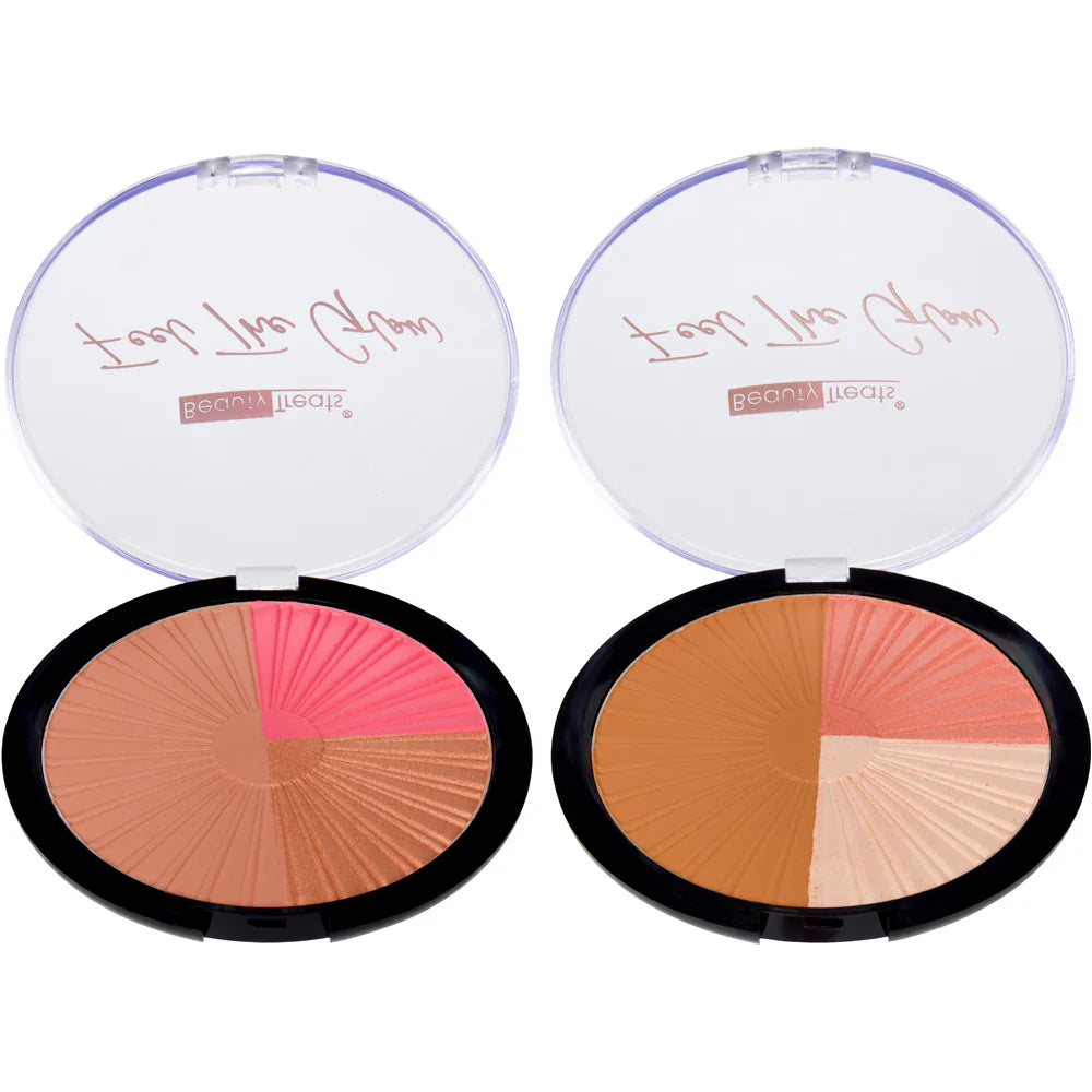 BEAUTY TREATS- FEEL THE GLOW- BLUSH, HIGHLIGHT AND BRONZER-12PCS
