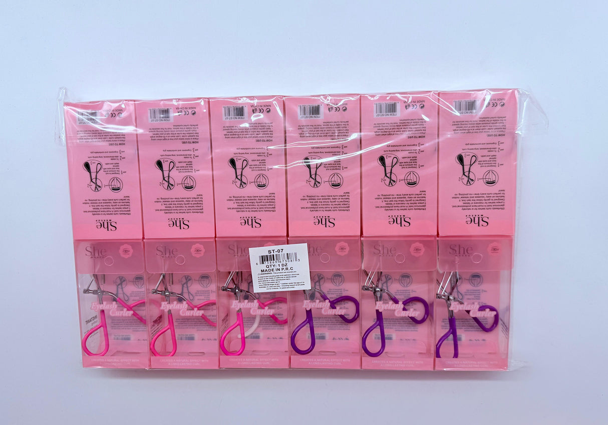 S.HE MAKEUP- EYELASH CURLER LONG-LASTING CURL (12PCS)