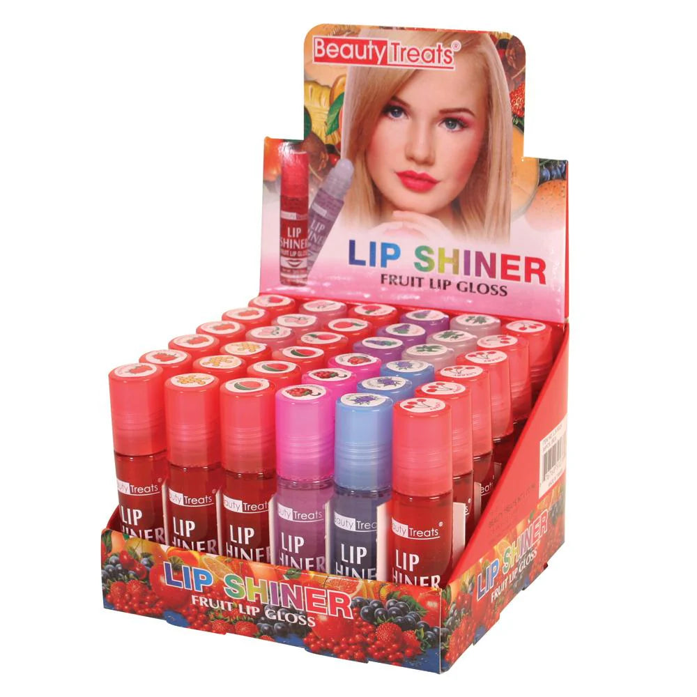 BEAUTY TREATS- LIP SHINER- FRUIT LIP GLOSS (DISPLAY 36PCS)