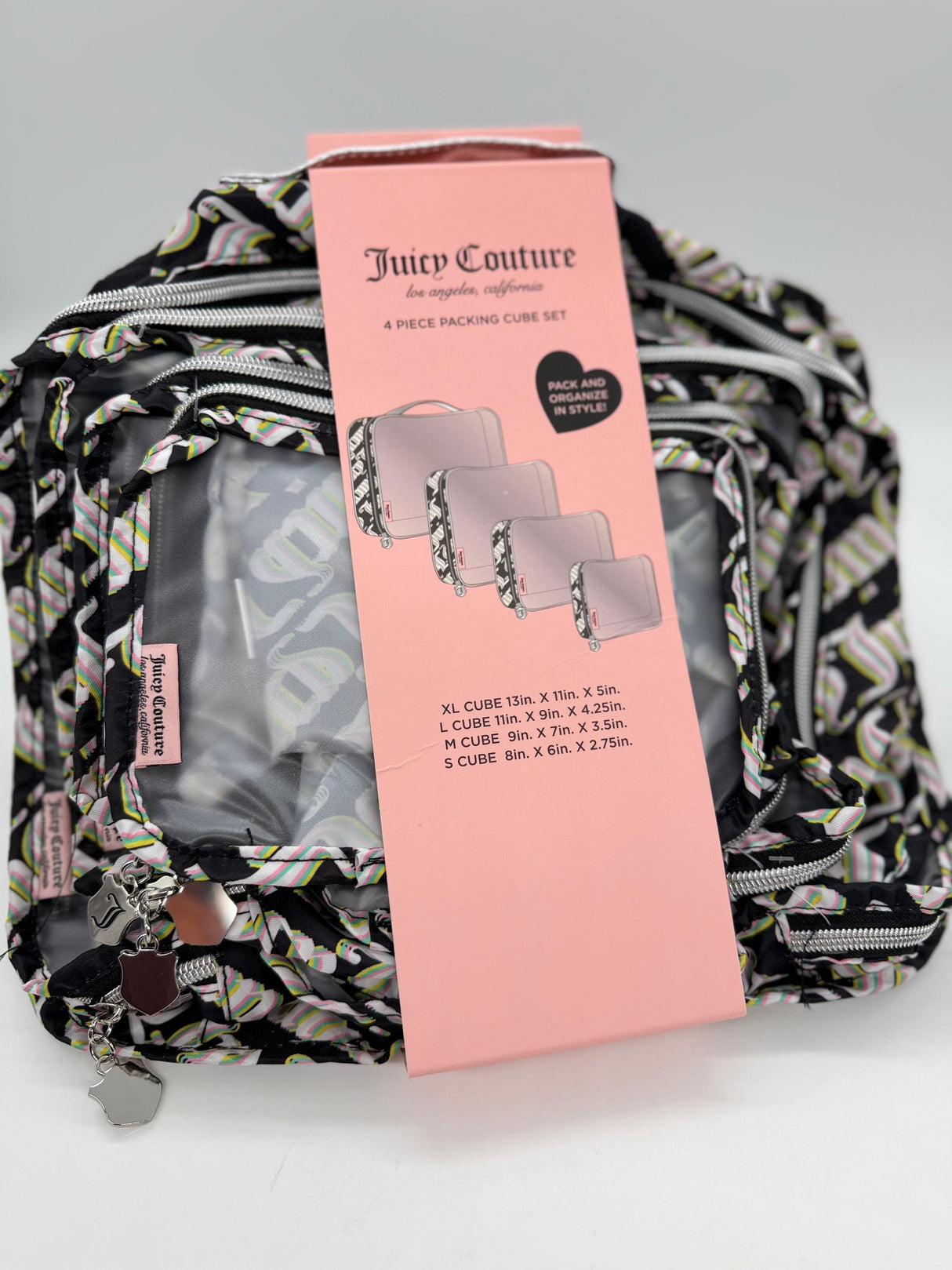 JUICY COUTURE- 4 PIECE PACKING CUBE SET (1PC)