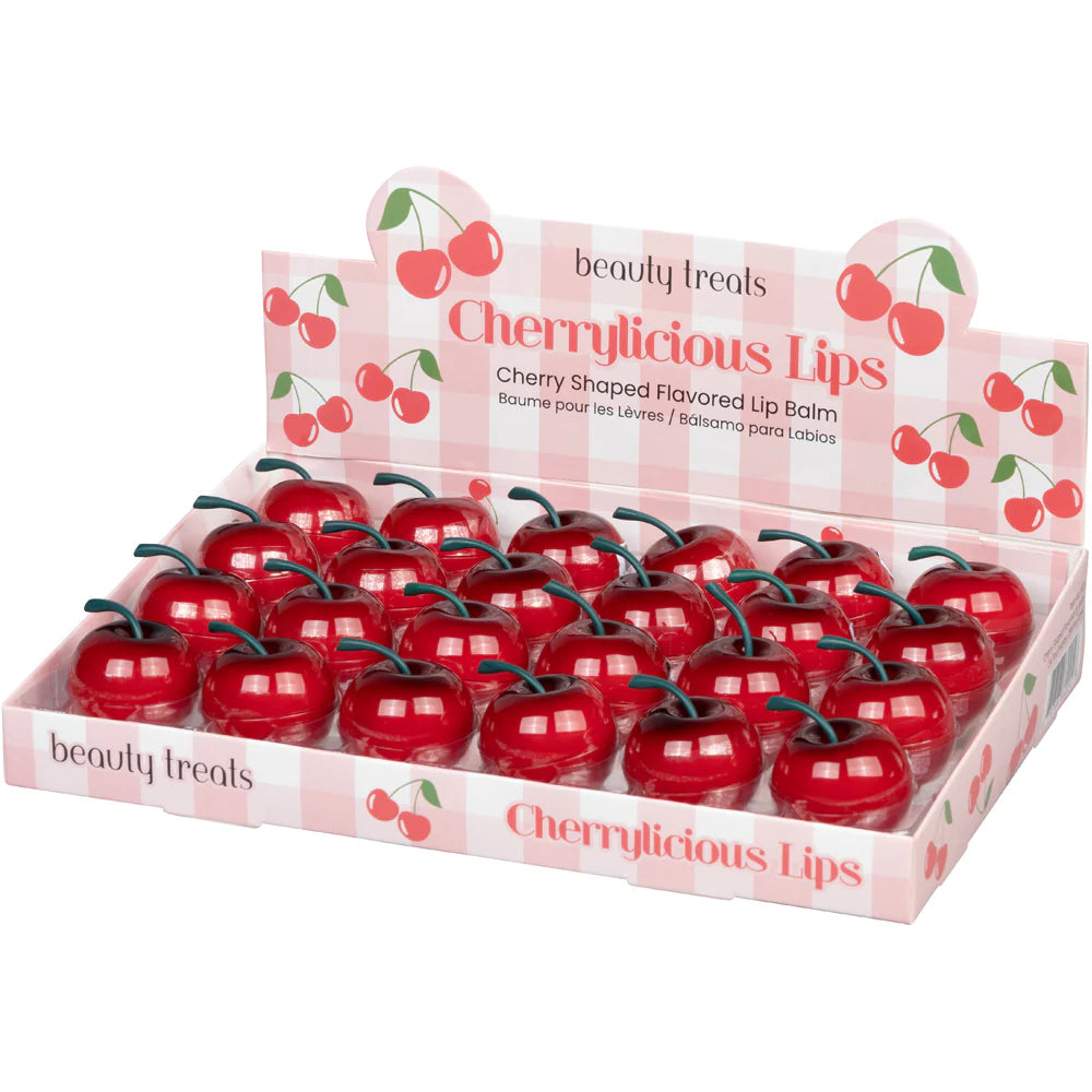 BEAUTY TREATS- CHERRYLICIOUS LIPS- LIP BALM- 24PC