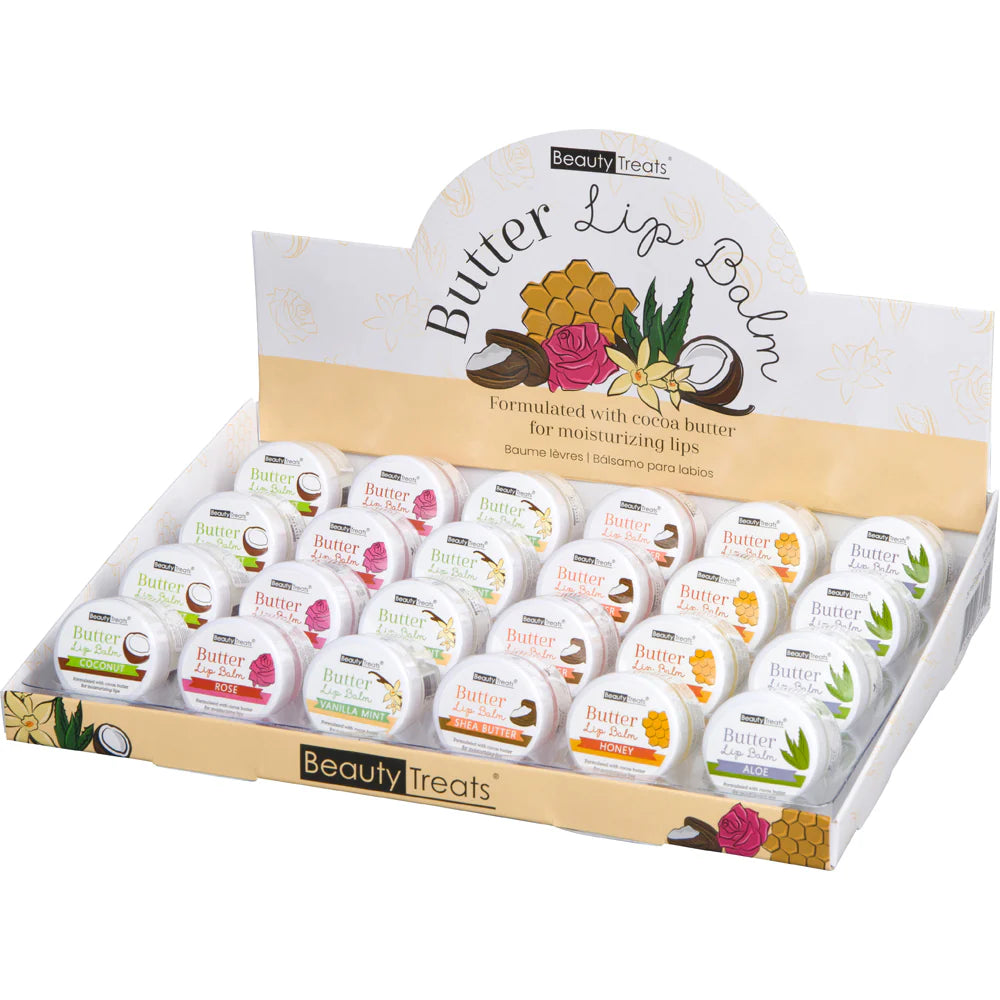 BEAUTY TREATS- BUTTER LIP BALM- 24PCS