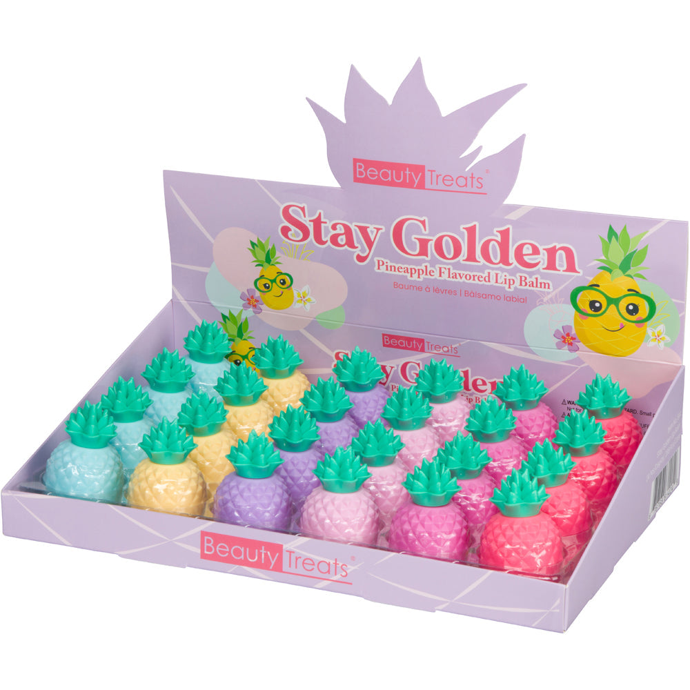 BEAUTY TREATS - PINEAPPLE LIP BALM (24PC DISPLAY)