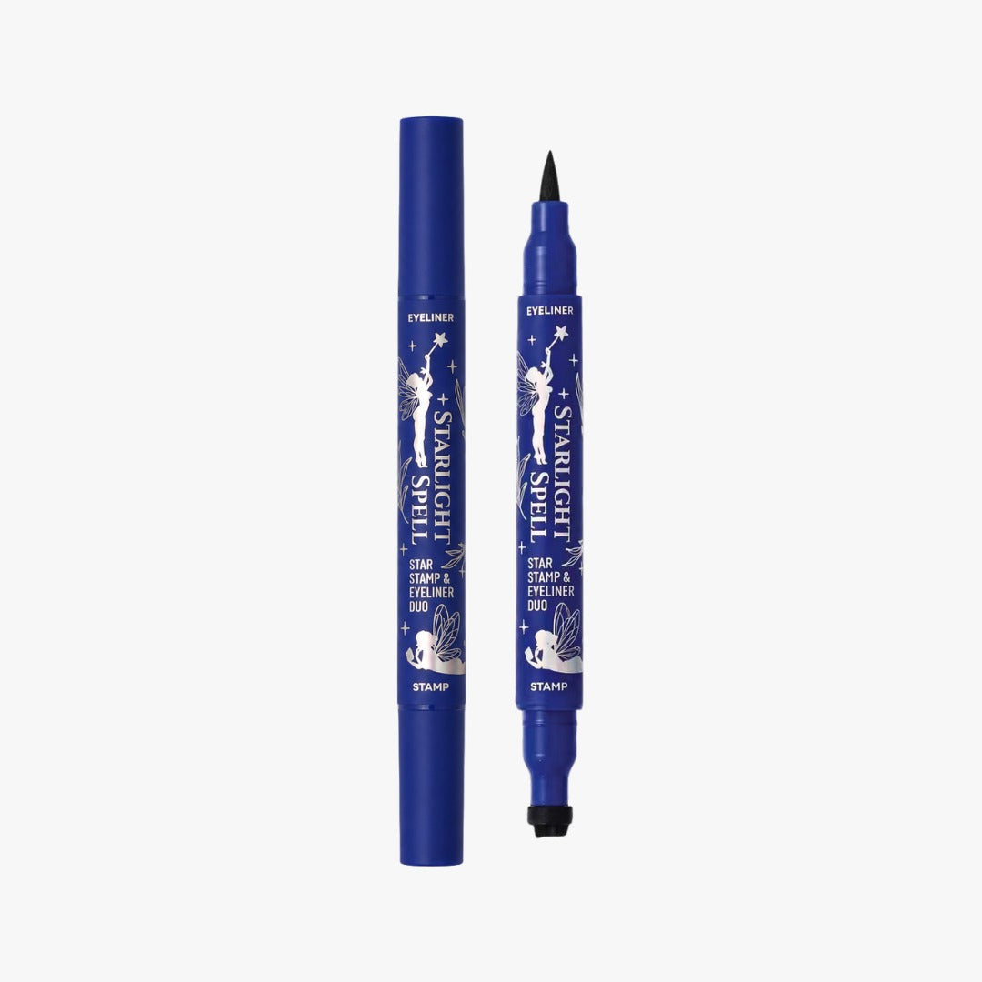 ROMANTIC BEAUTY - STARRY NIGHT STAR STAMP & EYELINER DUO WITH HIGHLIGHTING POWDER - (1PC)