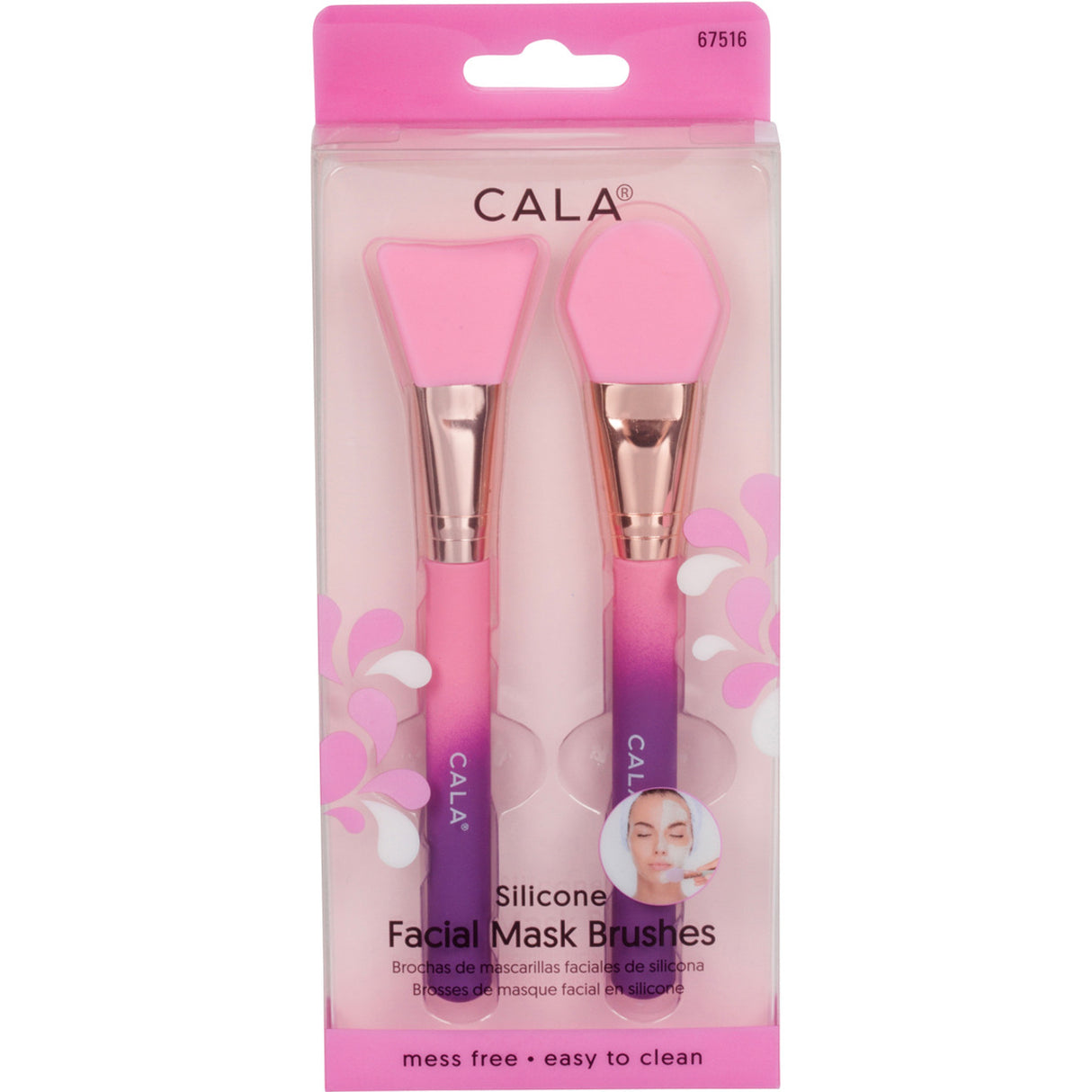 CALA - SILICONE- FACIAL MASK BRUSHES- 1PC