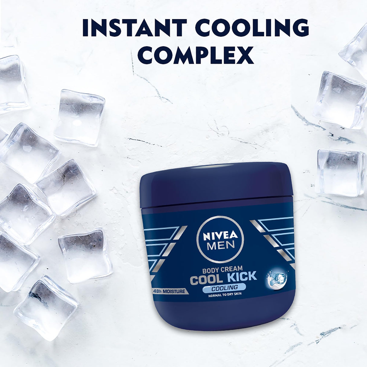 NIVEA MEN- COOL KICK- NORMAL TO DRY SKIN-BODY CREAM- 1PC