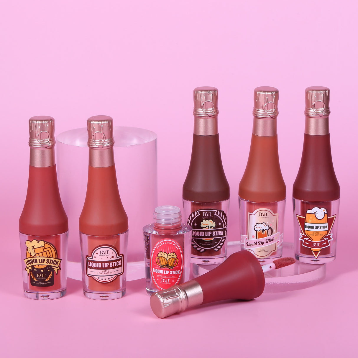 ROMANTIC BEAUTY- POP A BOTTLE- MATTE LIQUID LIQUID LIPSTICK- 24PCS