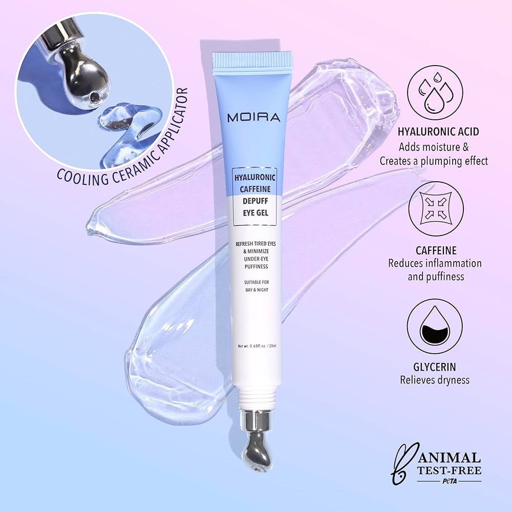 MOIRA- HYALURONIC CAFFEINE DEFPUFF- EYE GEL- 3PCS
