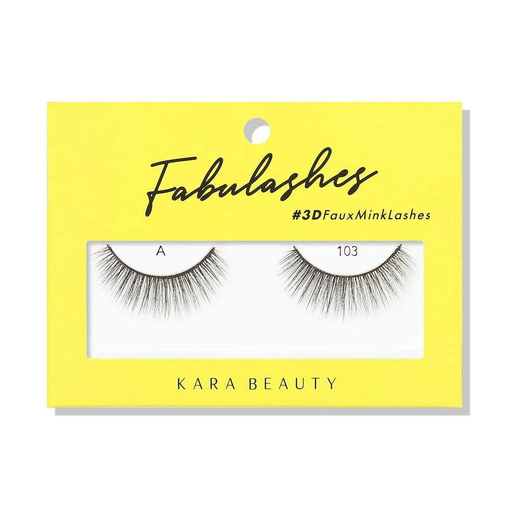 KARA BEAUTY- FABULASHES- FAUX MINK LASHES- 6PCS