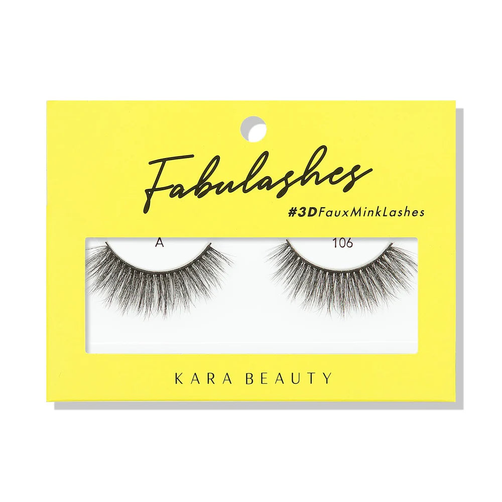 KARA BEAUTY- FABULASHES- FAUX MINK LASHES- 6PCS