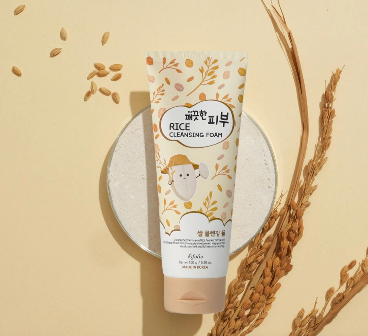 ESFOLIO - RICE CLEANSING FOAM- 1PC