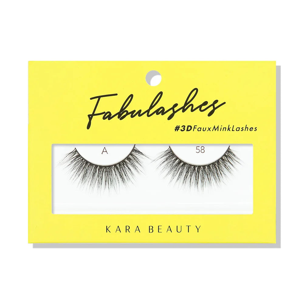 KARA BEAUTY- FABULASHES- FAUX MINK LASHES- 6PCS