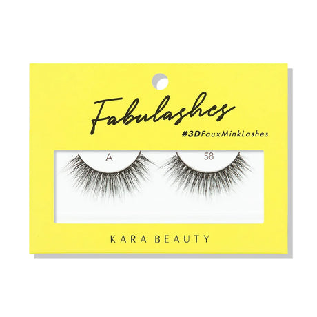 KARA BEAUTY- FABULASHES- FAUX MINK LASHES- 6PCS