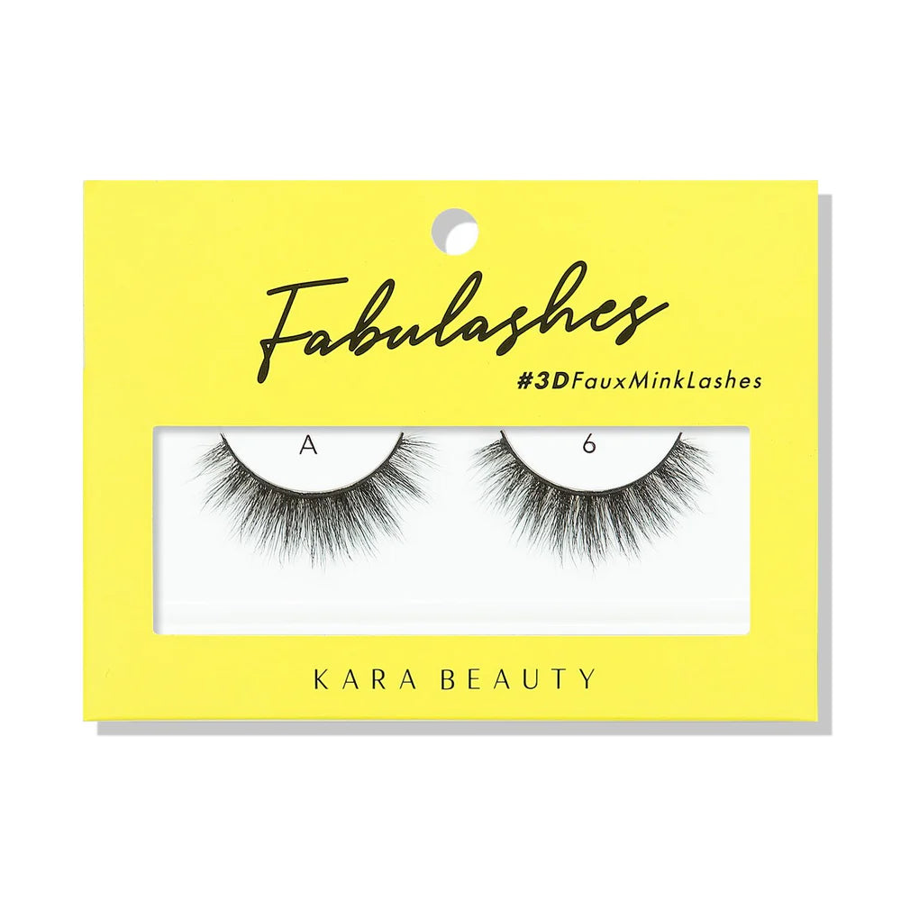 KARA BEAUTY- FABULASHES- FAUX MINK LASHES- 6PCS