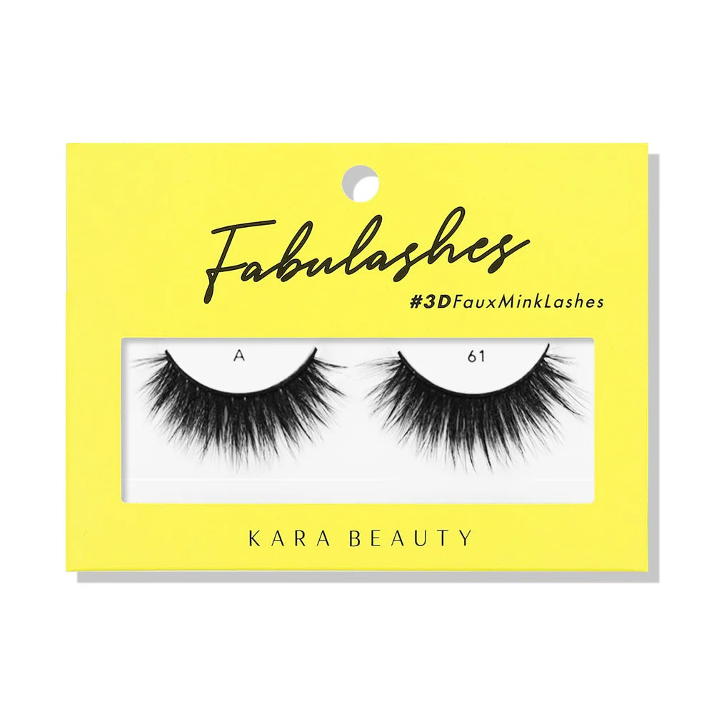 KARA BEAUTY- FABULASHES- FAUX MINK LASHES- 6PCS