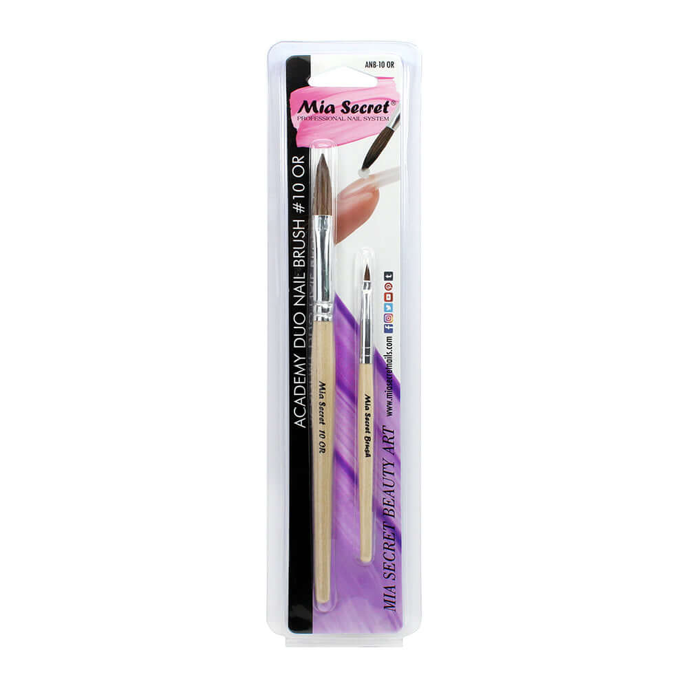 MIA SECRET - ACADEMY DUO NAIL BRUSHES (1 SET OF 2 BRUSHES)