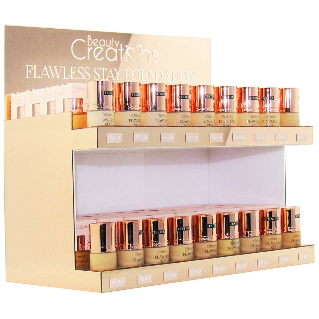 BEAUTY CREATIONS - FLAWLESS STAY FOUNDATION - DISPLAY
