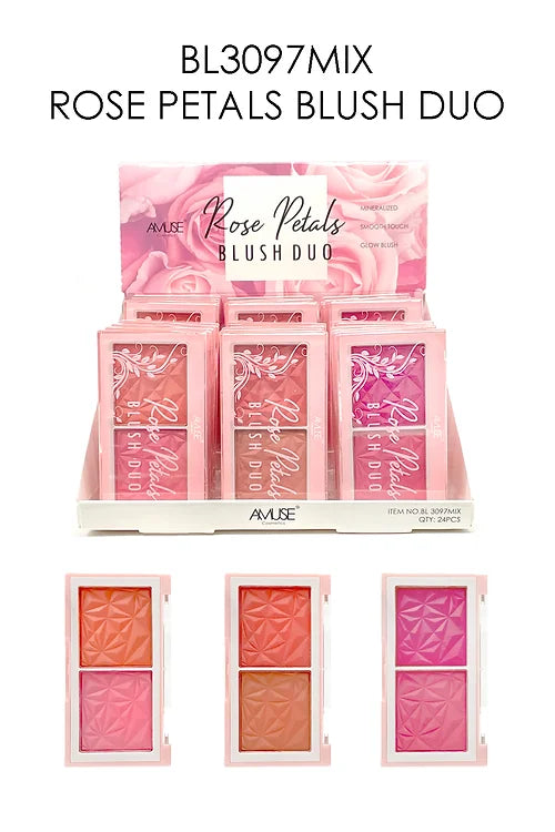 AMUSE- ROSE PETALS- BLUSH DUO-24PCS