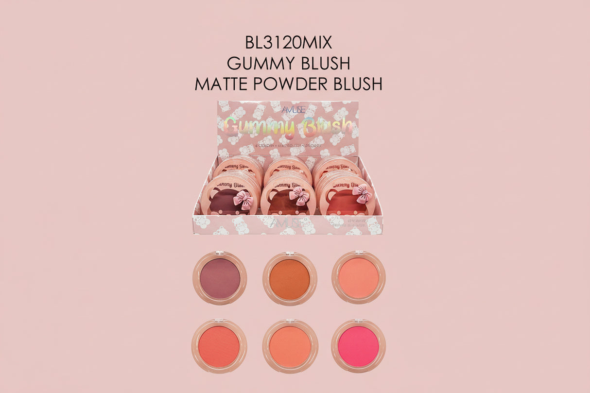 AMUSE- GUMMY- 6 COULEURS BLUSH MAT- (24PCS)