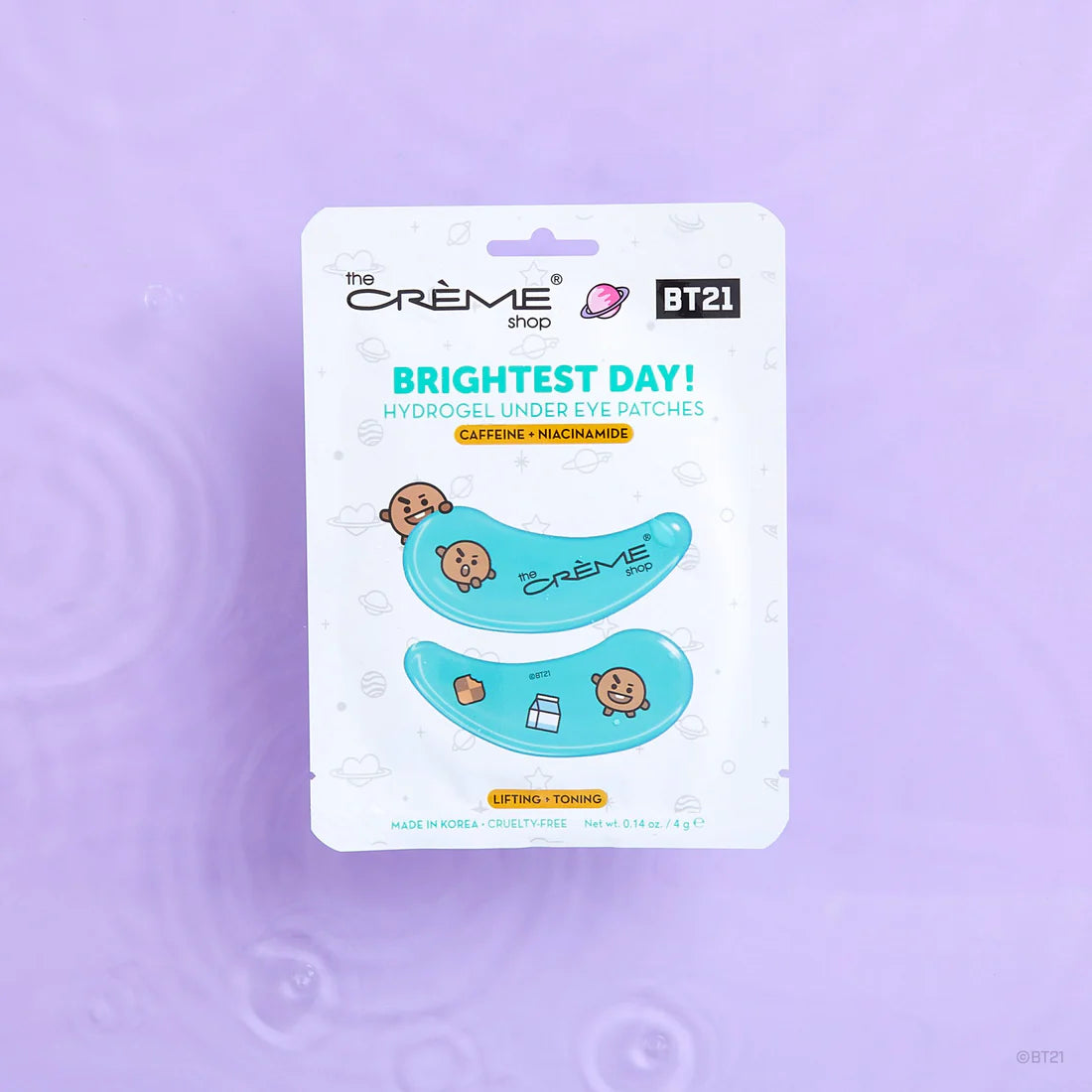 THE CREMÈ SHOP- PARCHES DE HIDROGEL DEBAJO DE LOS OJOS BT21 - (6 UDS)