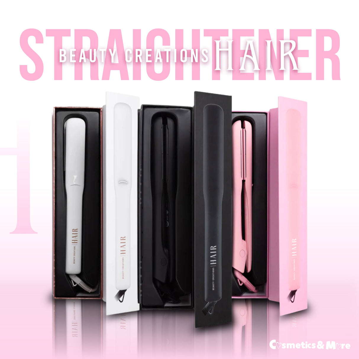 BEAUTY CREATIONS HAIR- NEW HAIR STRAIGHTENERS- 1PC (RETAIL)