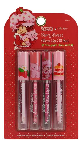 CÉLAVI - STRAWBERRY SHORTCAKE BERRY SWEET GLOW LIP OIL SET - (1PC)