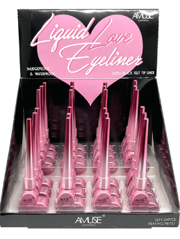 AMUSE - LIQUID LOVE - BLACK EYELINER - DISPLAY 24PC