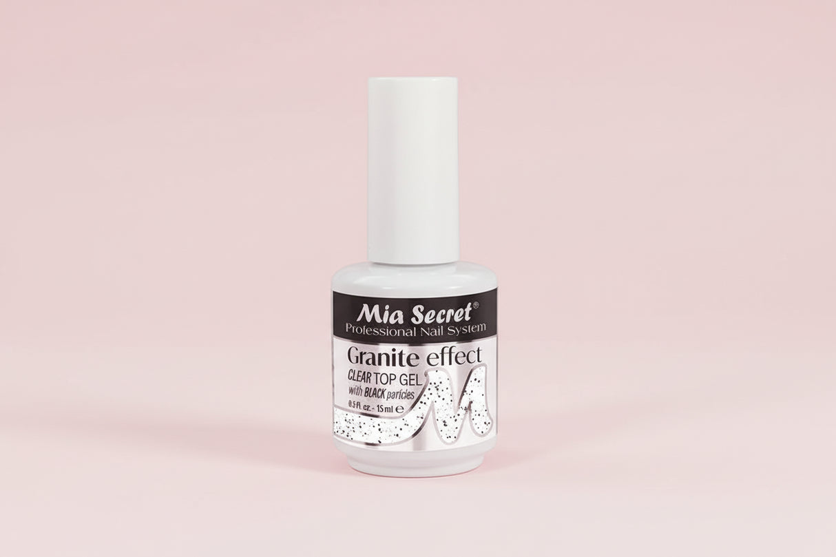 MIA SECRET- GRANITE EFFECT- CLEAR TOP GEL- 1PC