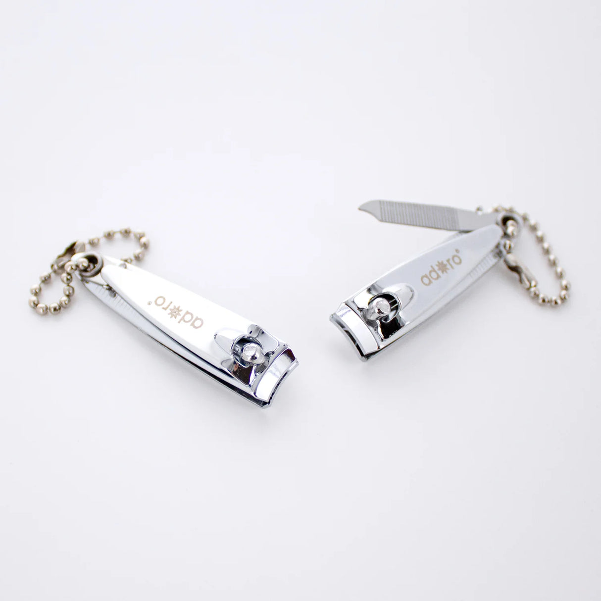 ADORO- FINGER NAIL CLIPPER W/ CHAIN & FILE- 72PCS