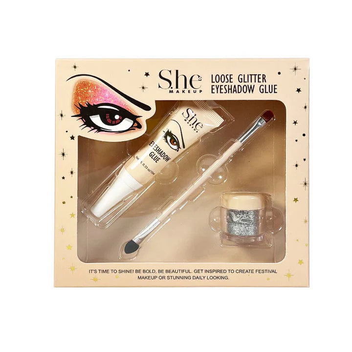 S.HE MAKEUP- LOOSE GLITTER- EYESHADOW GLUE- 1PC