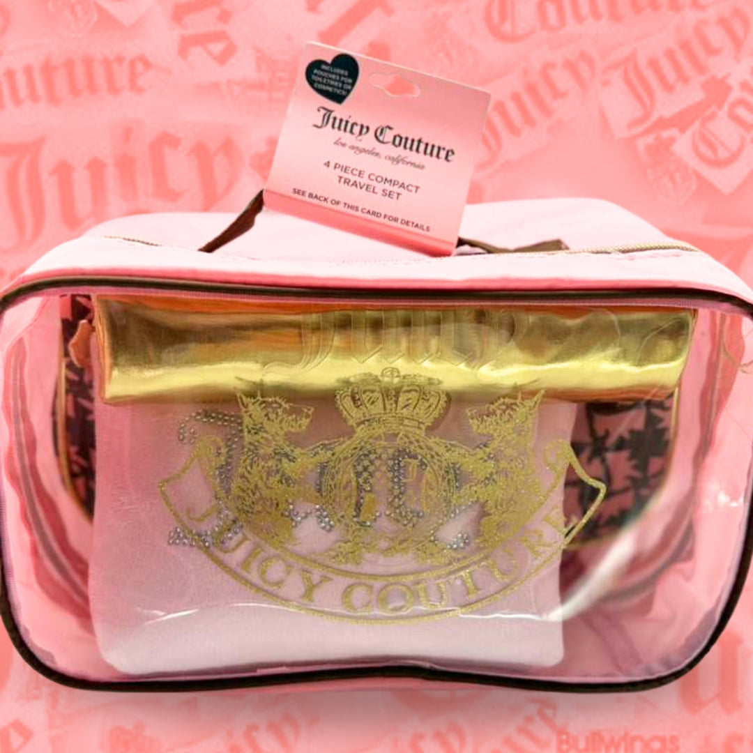 JUICY COUTURE - 4 PIECE COMPACT TRAVEL BAG SET - (1PC)