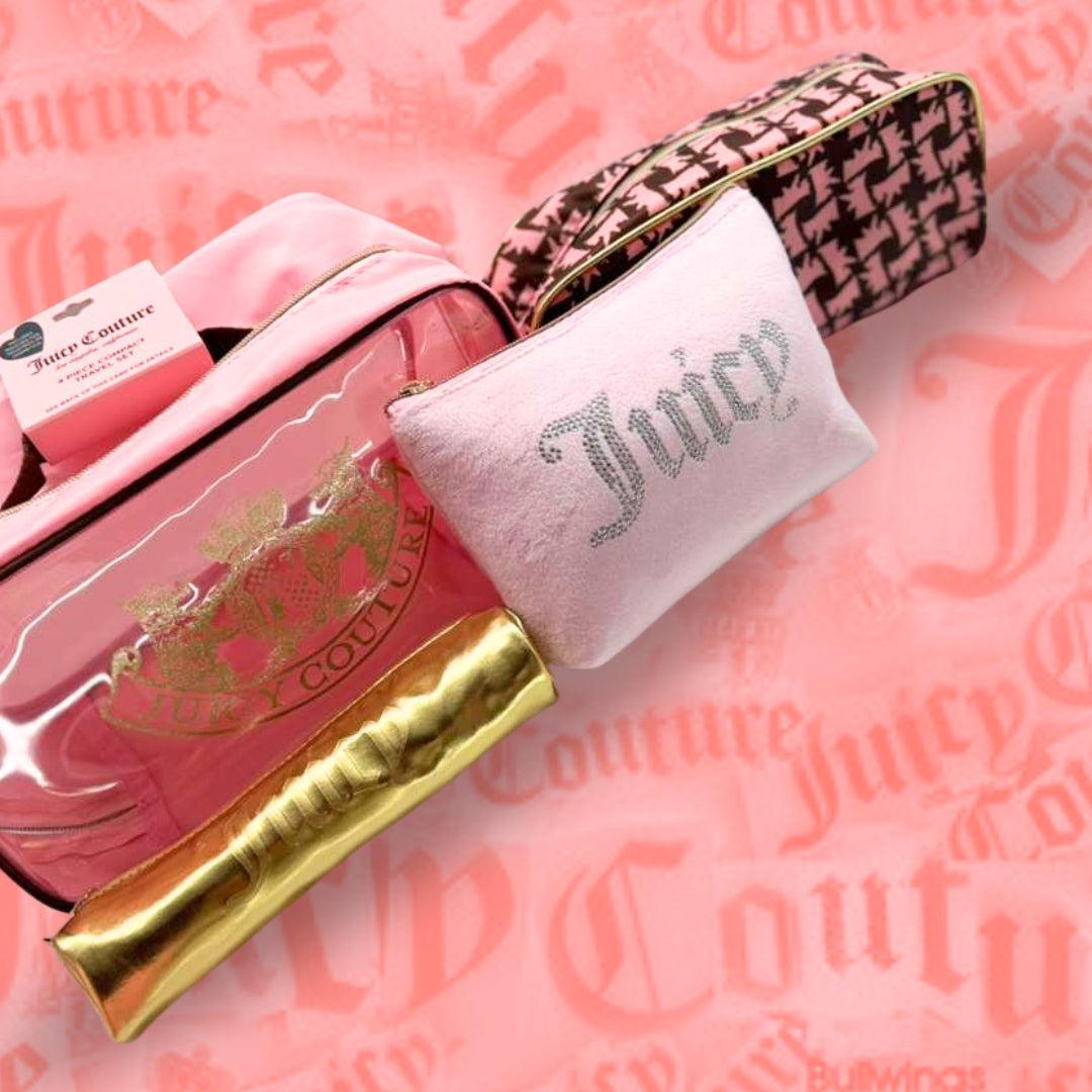 JUICY COUTURE - 4 PIECE COMPACT TRAVEL BAG SET - (1PC)