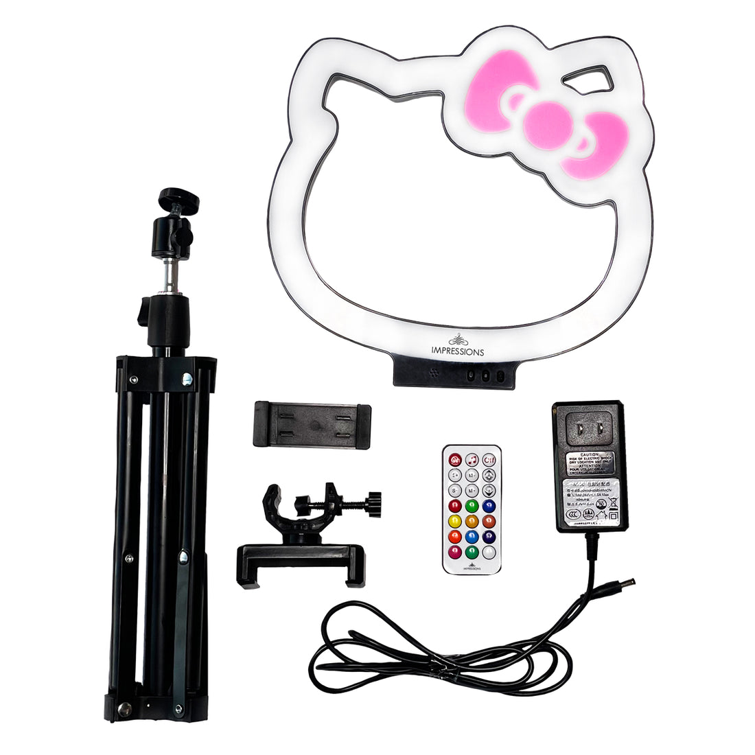 IMPRESSIONS VANITY X HELLO KITTY - 10'' RGB DESKTOP RING LIGHT WITH TRIPOD-1PC