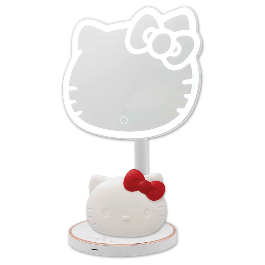 IMPRESSIONS VANITY X HELLO KITTY - LED RECHARGEABLE MAKEUP MIRROR + WIRELESS COMPACT BUNDLE