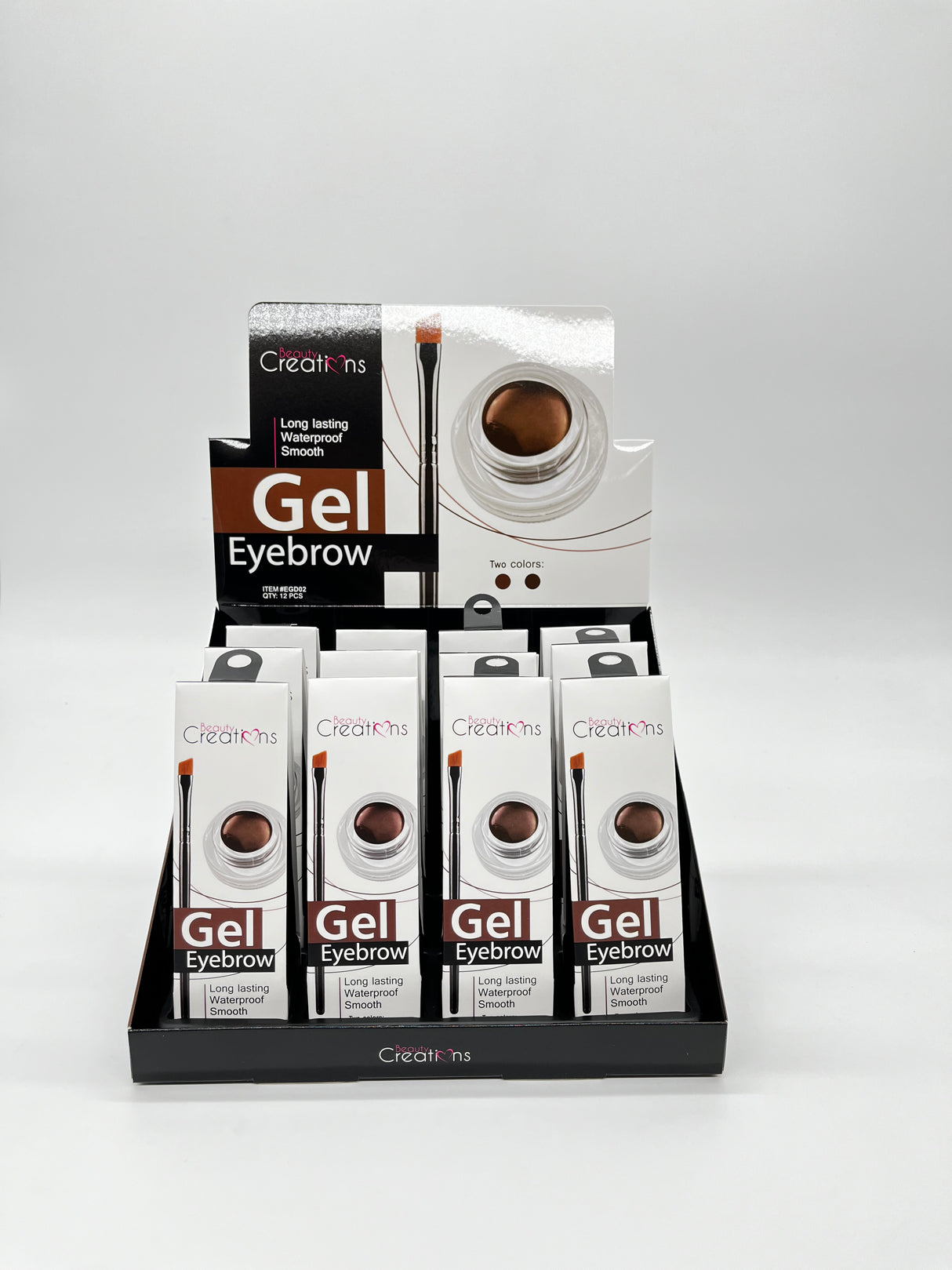 BEAUTY CREATIONS-2 SHADES - EYEBROW GEL- 12PCS
