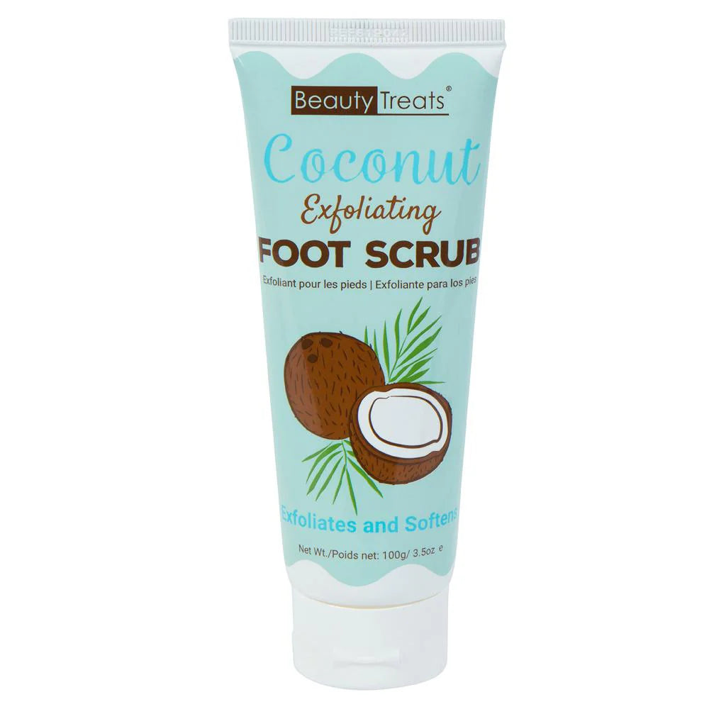 BEAUTY TREATS - COCONUT EXFOLIANTING FOOT SCRUB- DISPLAY (12 PCS)
