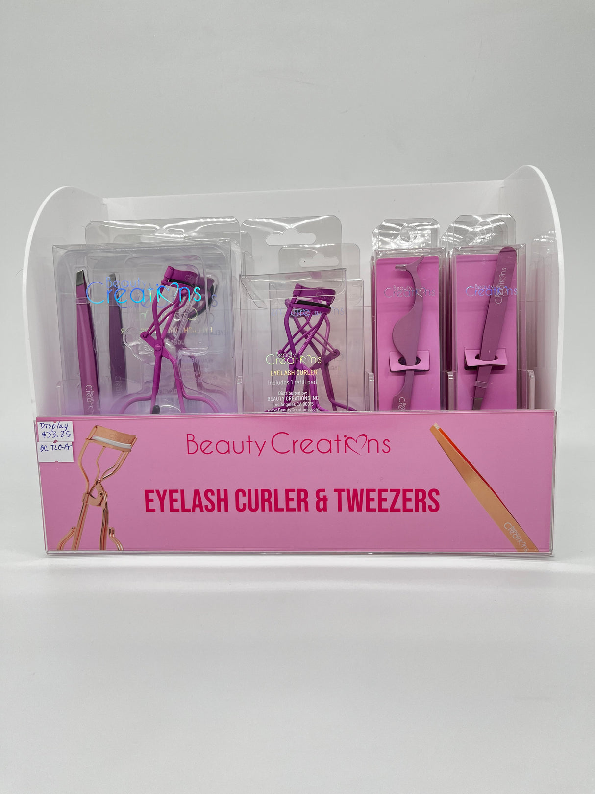 BEAUTY CREATIONS- EYELASH CURLER & TWEEZER- 24PCS