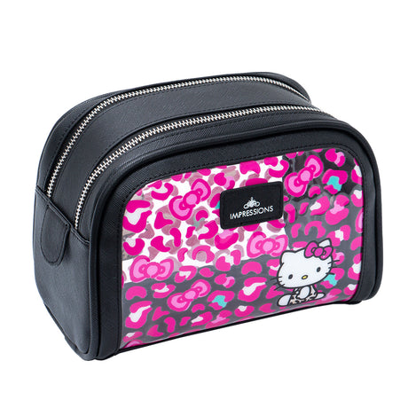 IMPRESSIONS VANITY - HELLO KITTY® TROUSSE À COSMÉTIQUE À DOUBLE FERMETURE ÉCLAIR (1PC)