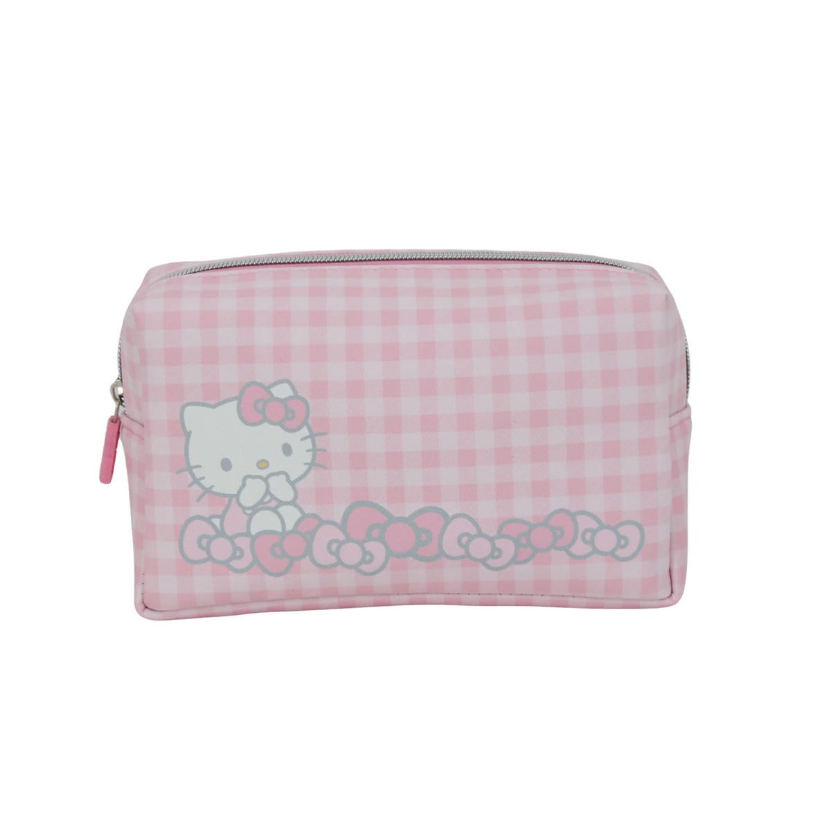 IMPRESSIONS VANITY - HELLO KITTY PINK GINGHAM COSMETIC POUCH - (1PC)